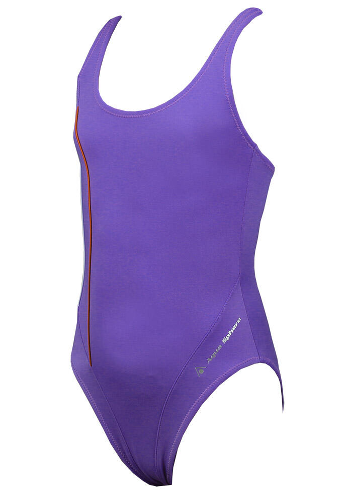 Costume da bagno bambino Aqua Sphere Clara - Viola/Rosso 8 anni 2/5