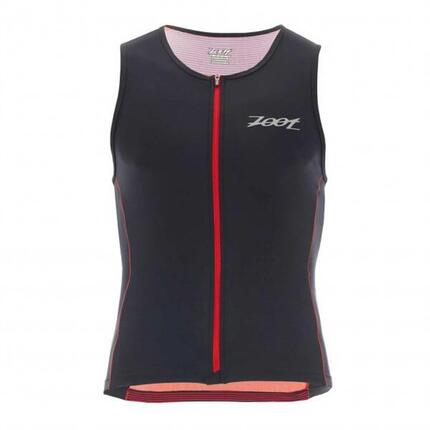 Débardeur triathlon Zoot Performance FZ homme - Noir/Rouge - XS