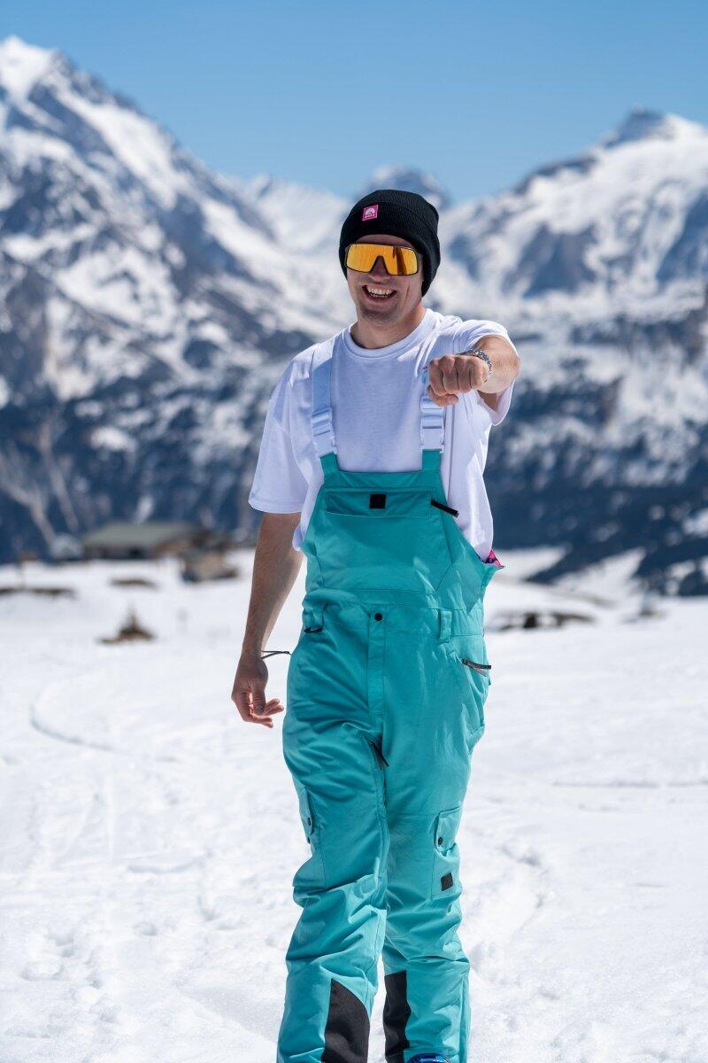 Herren Ski & Snowboard Latzhose Wasserdicht Yeh Man Aqua 6/7