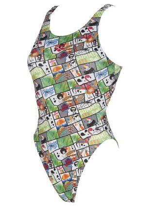 Arena Summer Comic badpak dames groen maat EU36