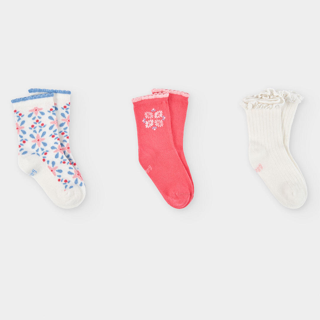 Calcetines de verano de tenis kids niña boboli blanco 1/4