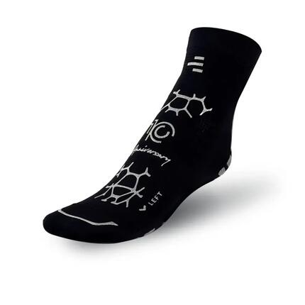 Herrensocke "Anniversary", Schwarz/Silber. Limitierte Edition.