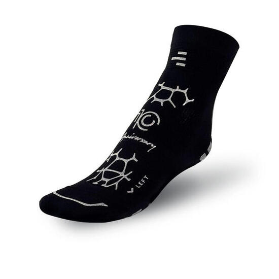 Herrensocke "Anniversary", Schwarz/Silber. Limitierte Edition.