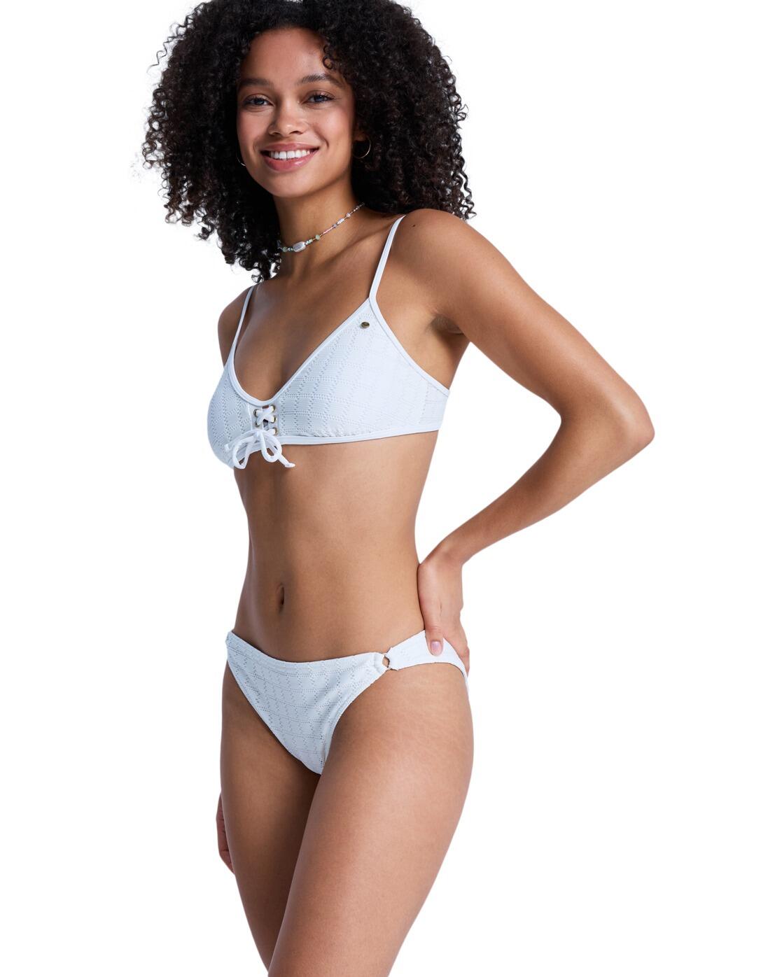 Braguita de bikini reveladora ROXY ISLAND CHEEKY Blanco Mujer 3/4