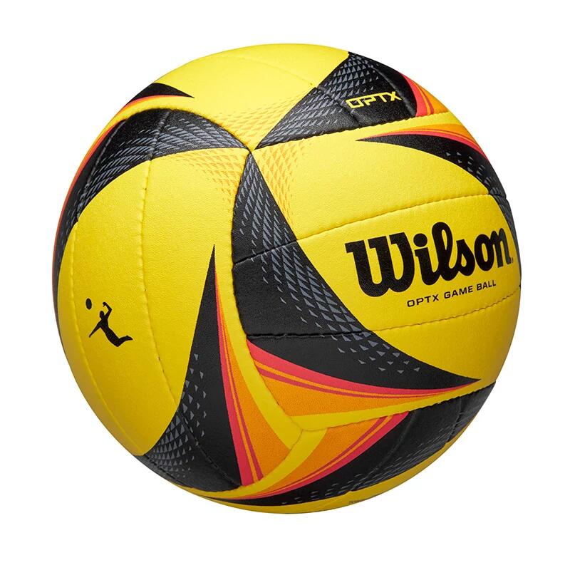 Beachvolleyball Wilson OPTX FIVB gelb-schwarz 2/6