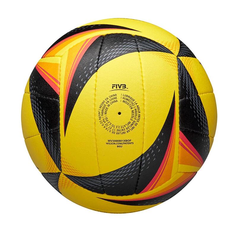 Beachvolleyball Wilson OPTX FIVB gelb-schwarz 5/6