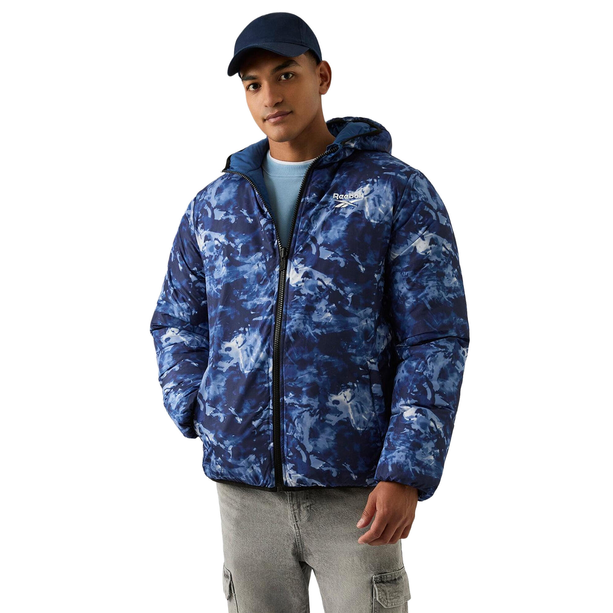 Steppjacke für , wendbar Herren Blau 3/4