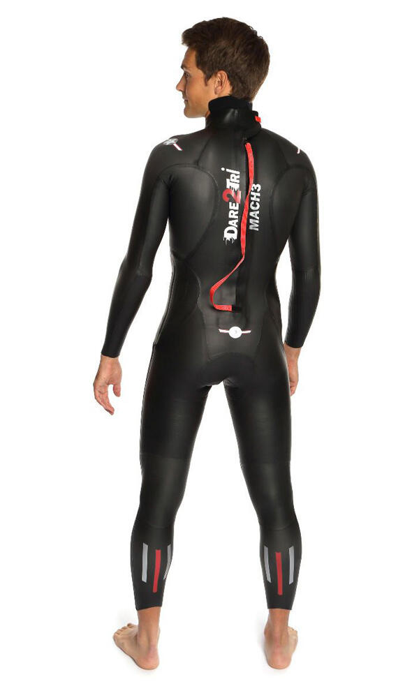 Combinaison néoprène Dare2Tri MACH3 S.7 homme - Noir/Rouge - Taille S 5/5