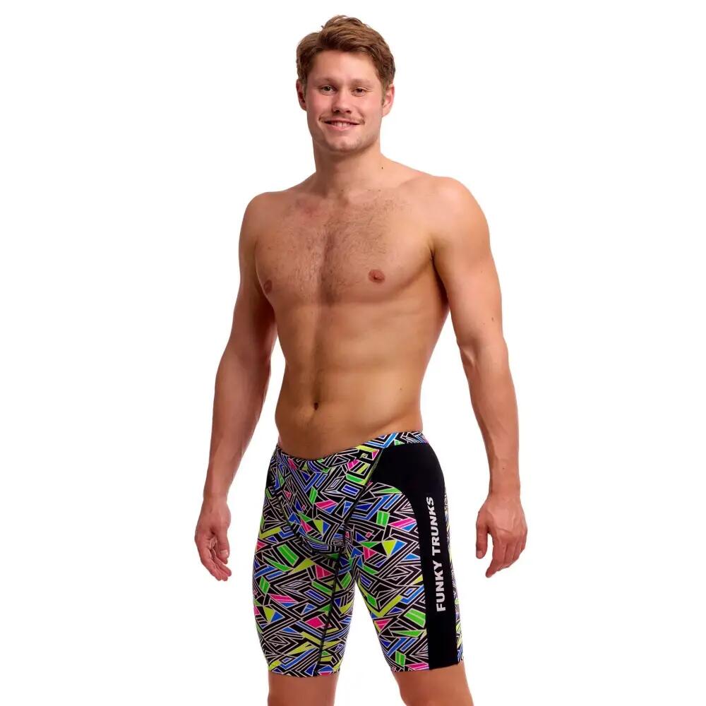 Funky Trunks Bits Of Peace Swim Training Jammer - Black/Multi