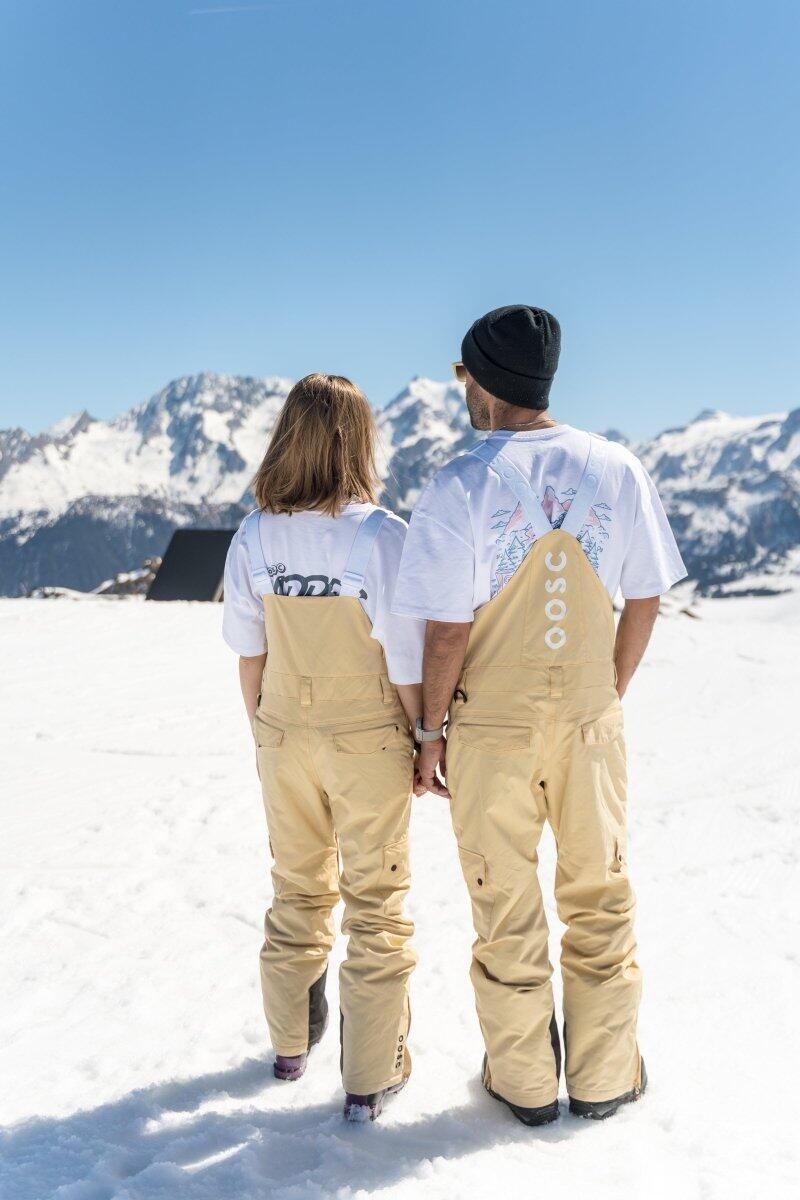 Damen Ski & Snowboard Latzhose Wasserdicht Yeh Girl Sand 7/7