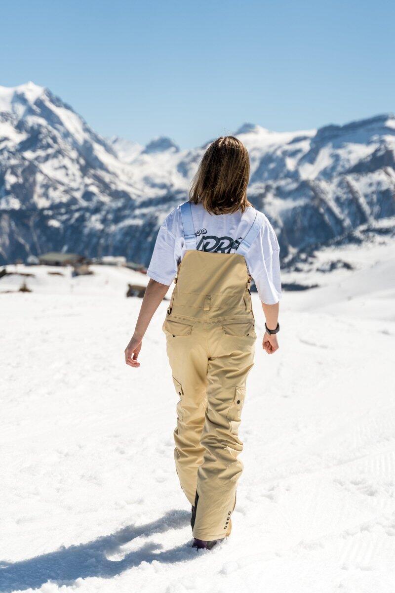 Damen Ski & Snowboard Latzhose Wasserdicht Yeh Girl Sand 5/7