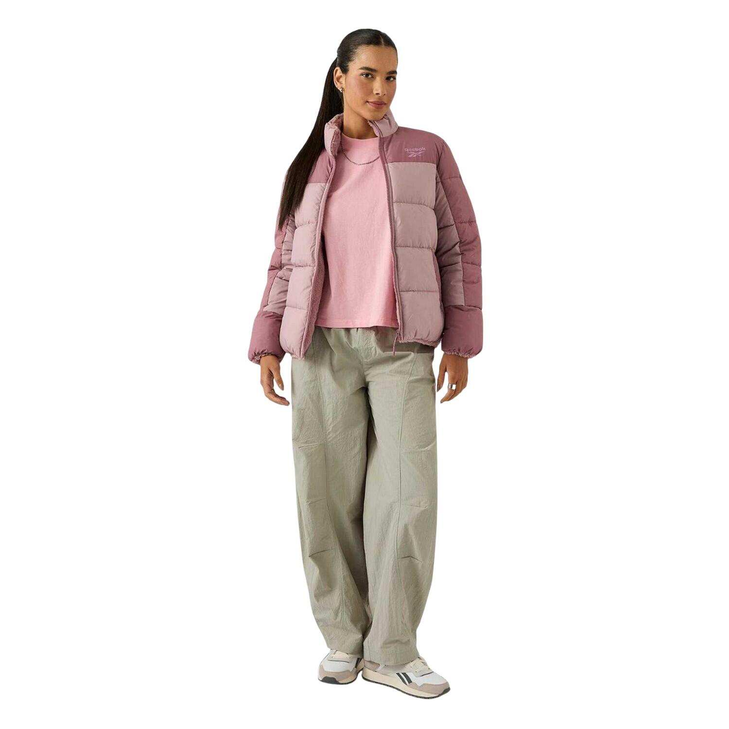 Piumino Reversibile Donna Reebok Rosa Polvere 3/4