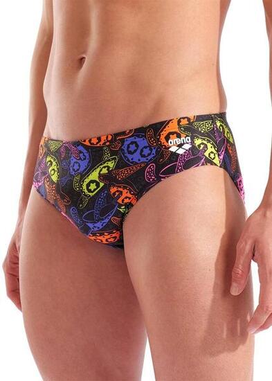 Slip de bain Arena Sea Turtles - Noir/Multicolore Taille 34