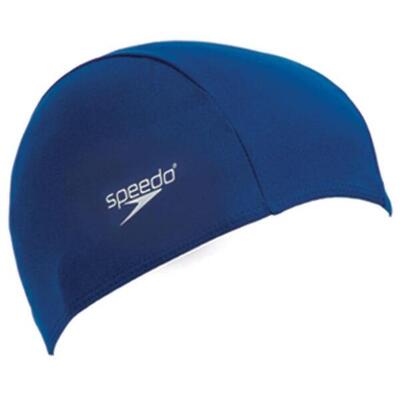 Speedo polyester zwemcap - marineblauw