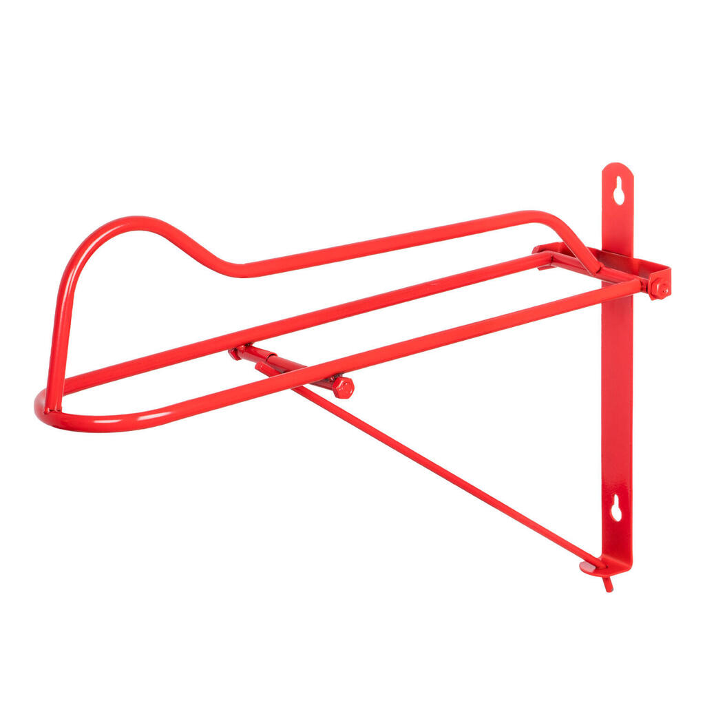 Western wall-mounted articulated saddle rack