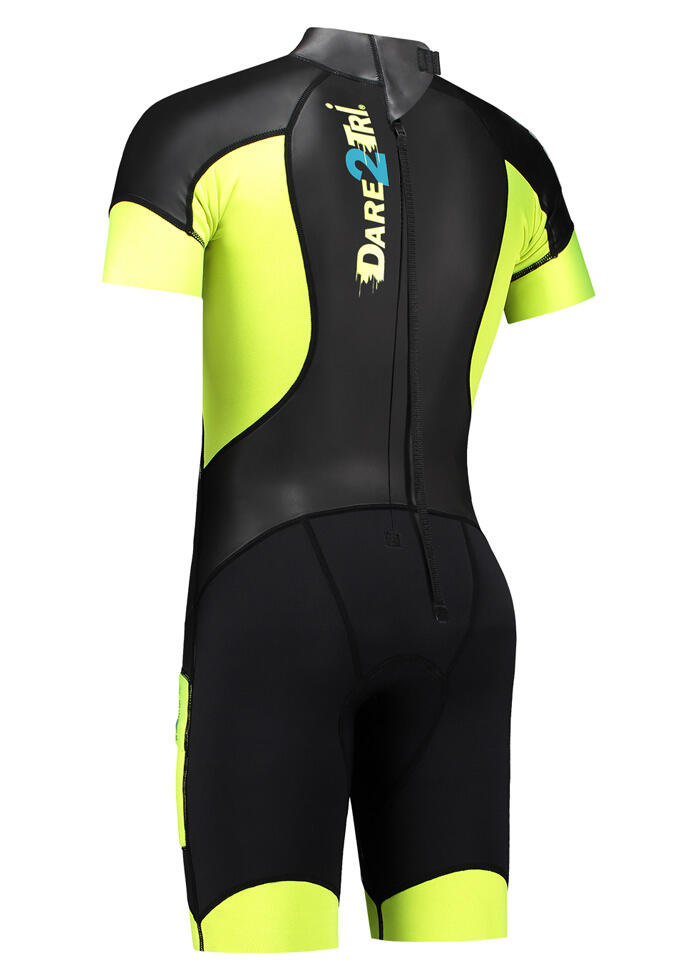 Combinaison Néoprène Dare2Tri SwimRun GO Homme - Noir/Vert - Taille S 3/5