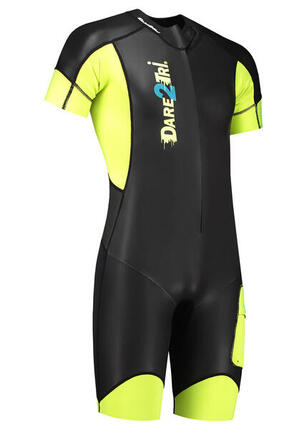 Combinaison Néoprène Dare2Tri SwimRun GO Homme - Noir/Vert - Taille S