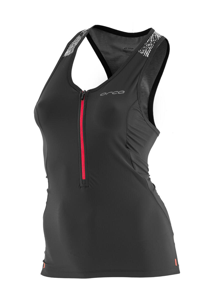 Orca 226 Perform Canotta Triathlon Donna - Nero/Arancione - XS 3/4