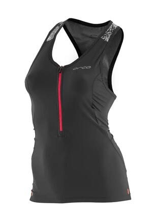 Orca Camiseta sin mangas 226 Perform para mujer - Negro/Naranja