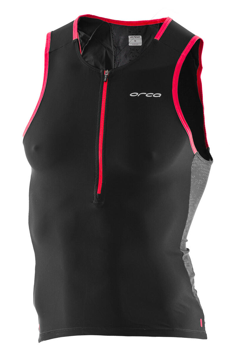 Débardeur triathlon Orca 226 Perform homme - Noir/Orange - Taille L 1/4