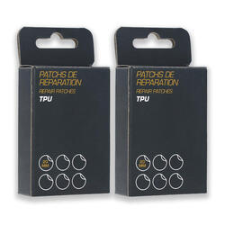 Lot de 2 boites de 6 Patchs de Réparation Chambre à Air TPU Vélo