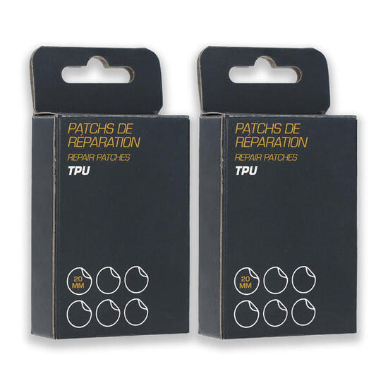 Lot de 2 boites de 6 Patchs de Réparation Chambre à Air TPU Vélo