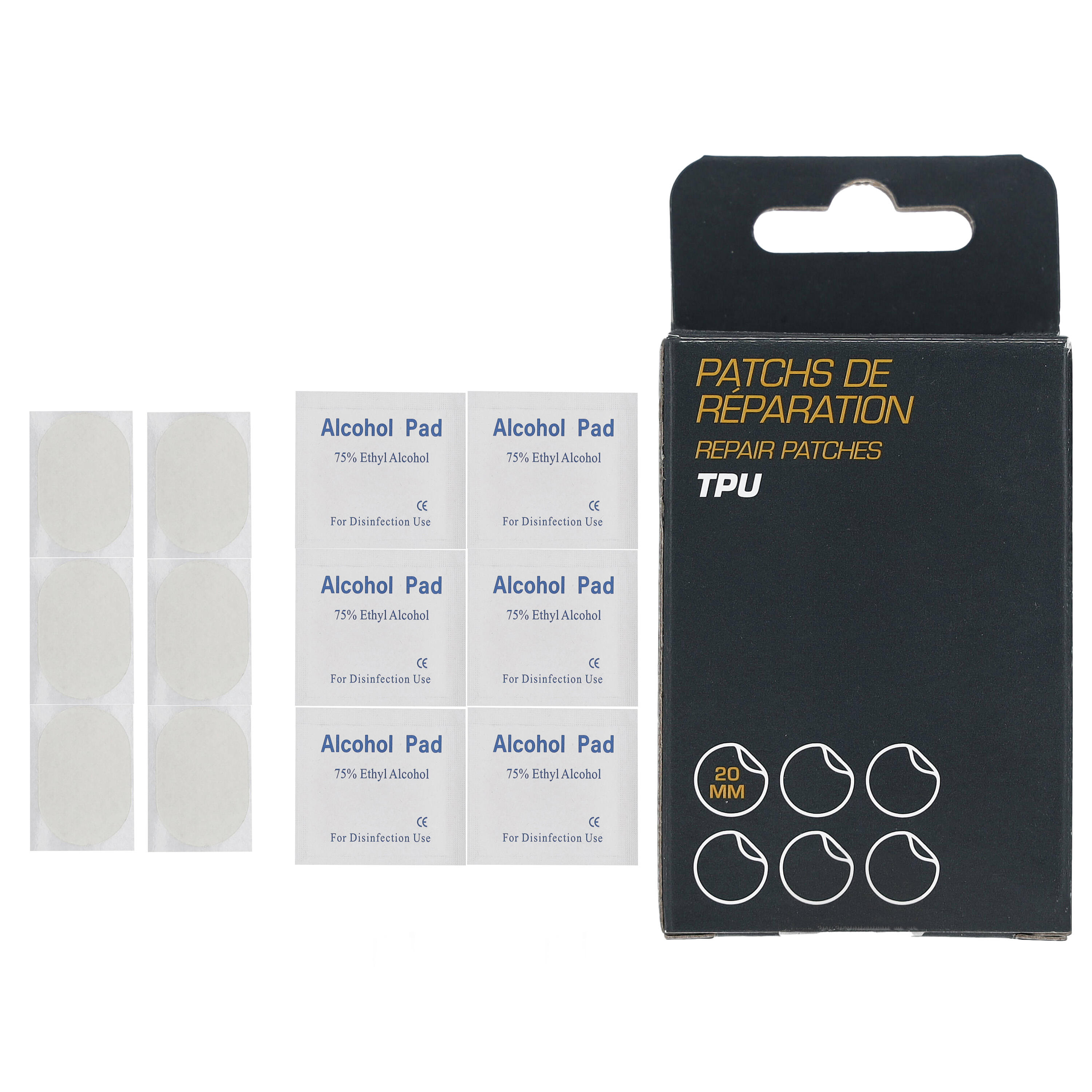 Lot de 2 boites de 6 Patchs de Réparation Chambre à Air TPU Vélo 2/6