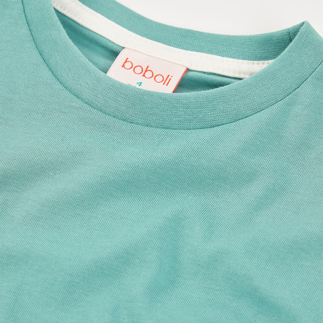 Camisetas de verano de gimnasia kids niño boboli verde 3/4
