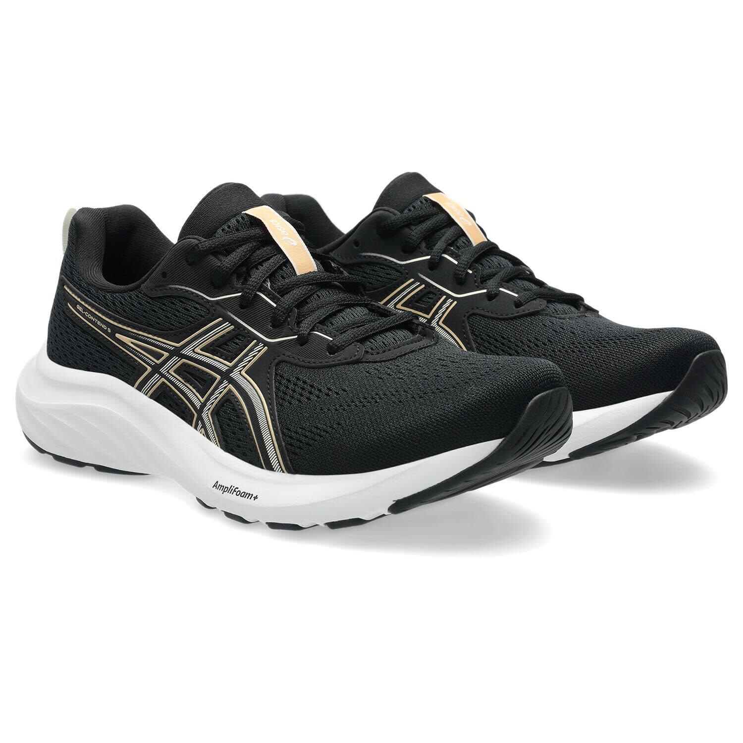 Schoenen - hardlopen - gedempt - gel-contend 9 - zwart/apricot crush 2/6
