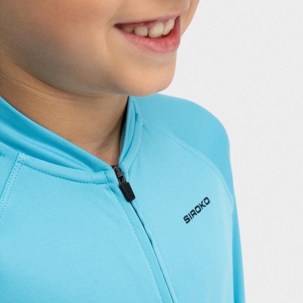 Kids Cycling boys' thermal long sleeve jersey K-Core Whip Blue Blue 5/6