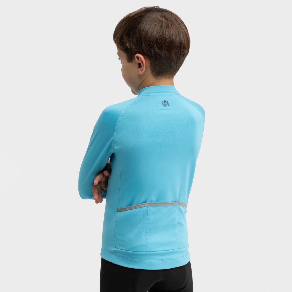 Kids Cycling boys' thermal long sleeve jersey K-Core Whip Blue Blue 6/6