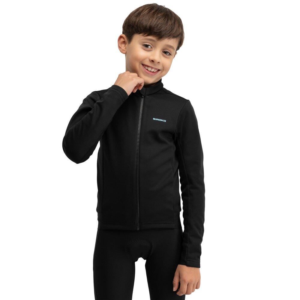 Kids Cycling boys' softshell winter jacket K-Core Wheelie Black Black