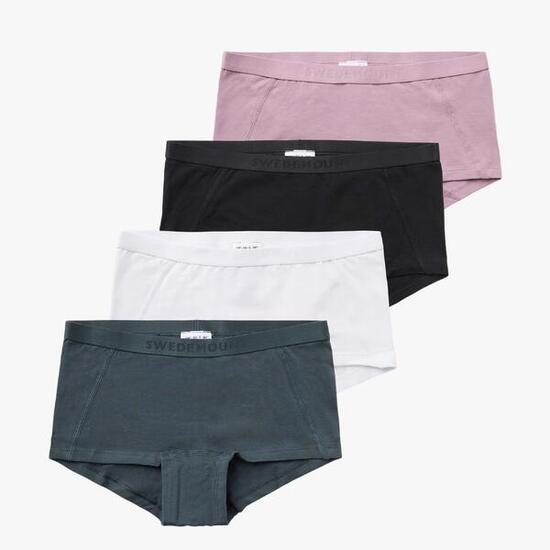 Culottes hipsters femme Swedemount Cotton 4-pack