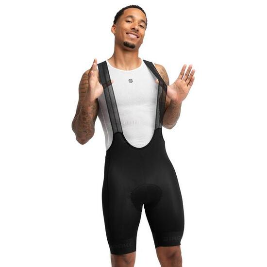 Men Cycling 's bib shorts in recycled fabrics BX Brocken Black