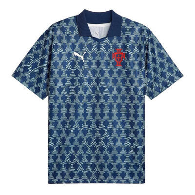 Heren ftblnrgy+ retro portugal voetbal jersey (blauw)
