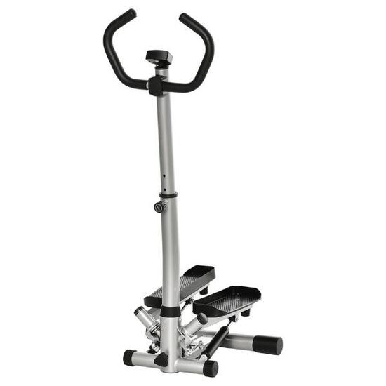 Vélo d'appartement avec écran LCD, vitesse réglable, structure en métal et ABS,