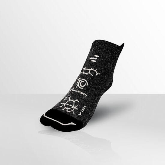 Herrensocke "Anniversary", Schwarz/Silber. Limitierte Edition.