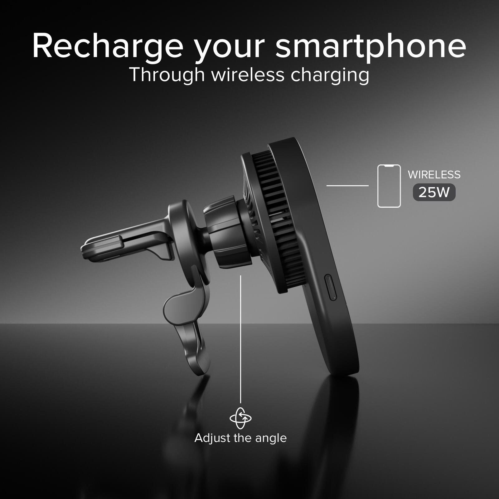 Support de voiture magnétique avec charge sans fil Qi2.2 25W 7/7
