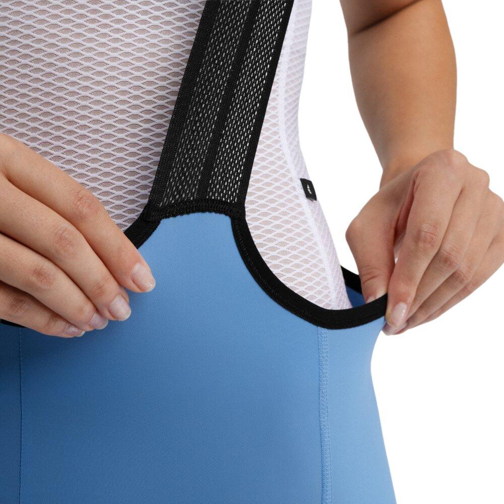 Dames Fietsen korte fietsbroek van  materiaal BX Semnoz Paars 4/7