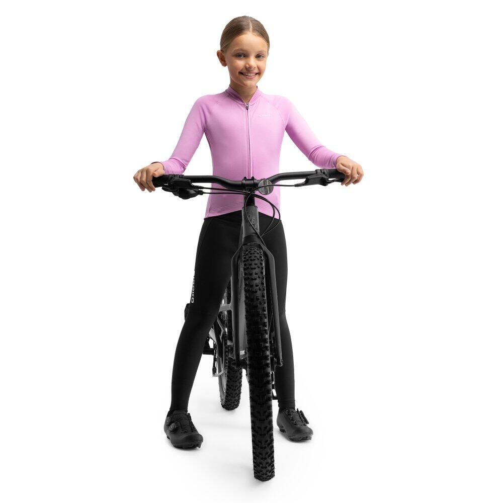 Kinder Radsport Thermo-Langarmradtrikot Mädchen K-Core-G Whip Pink Rosa 4/7
