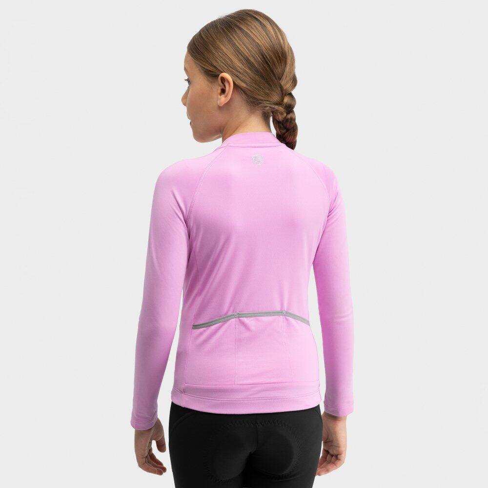 Kinder Radsport Thermo-Langarmradtrikot Mädchen K-Core-G Whip Pink Rosa 6/7