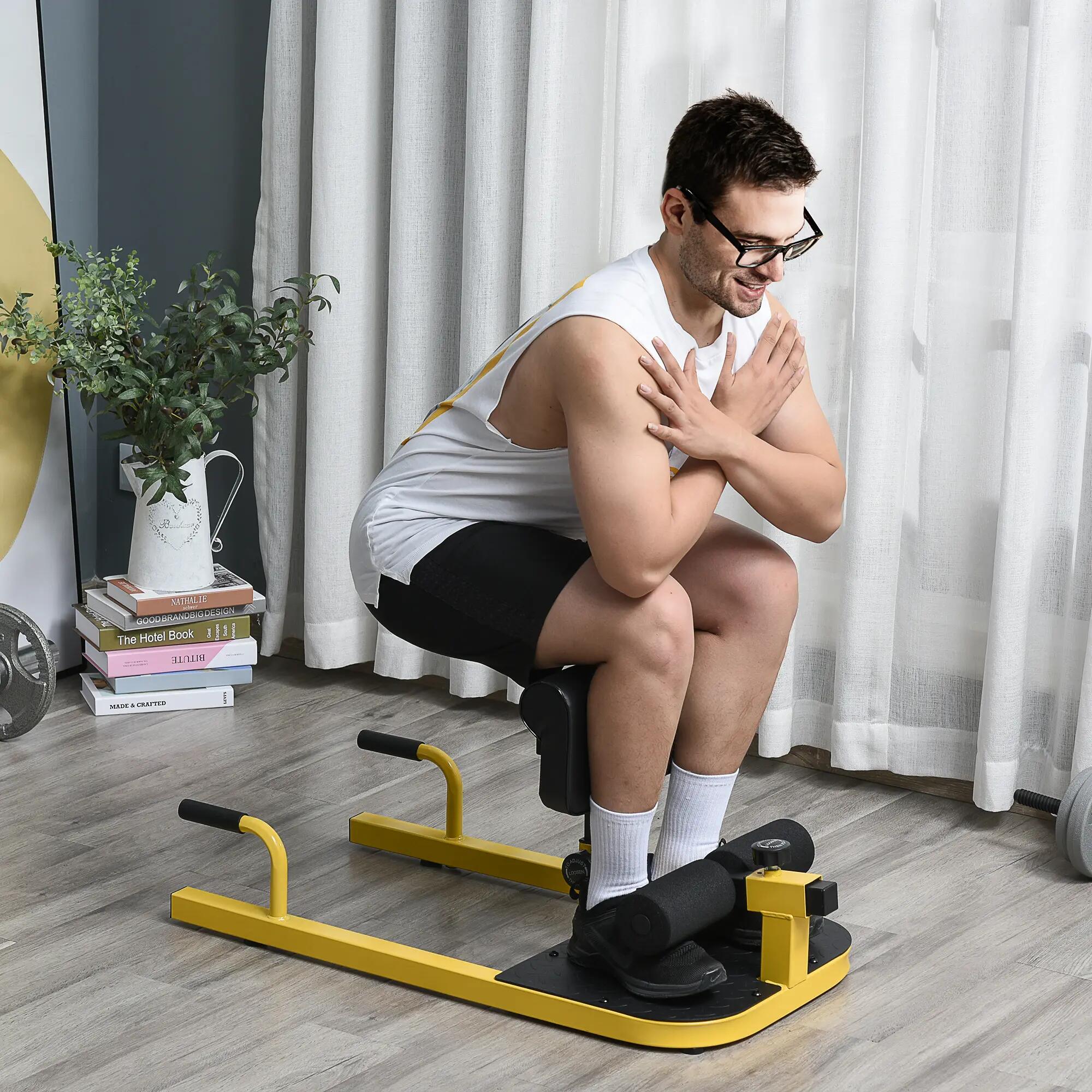 Appareil à squats 3 en 1, équipement d'exercice abdominal, planche dorsale multi 3/9