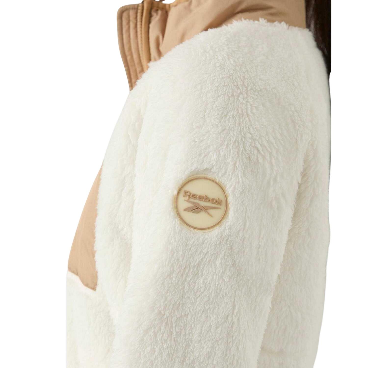 Womens/Ladies Double Monkey Fleece Jacket (Cream) 3/4