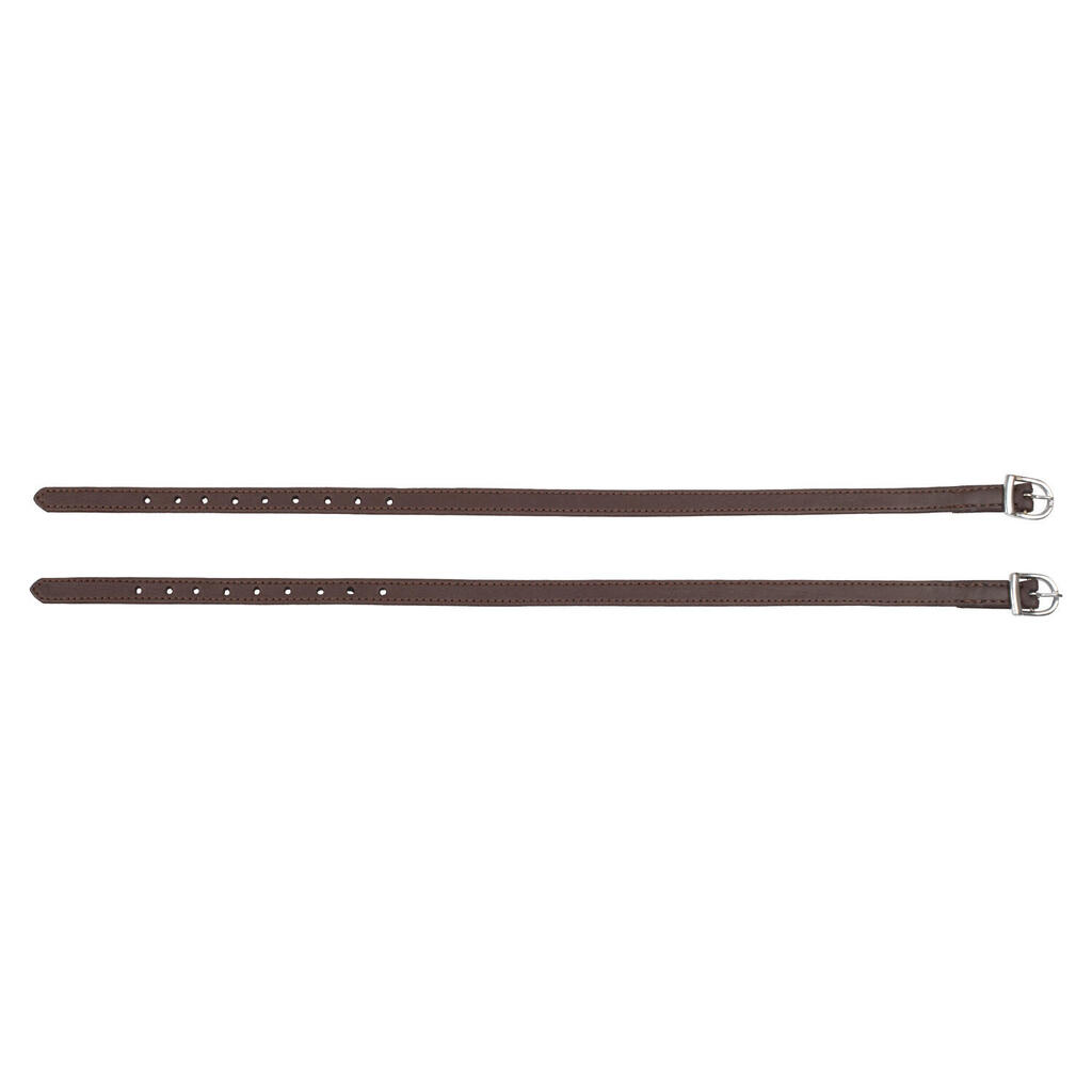 Leather spur straps with nylon interior