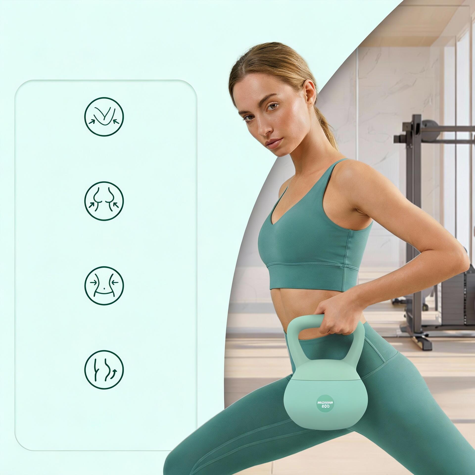 4 kg Soft Kettlebell voor beginners – Ergonomische grip, ideaal voor cardio 5/7