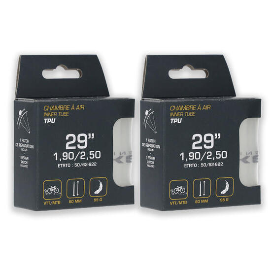 Lot de 2 Chambres à air TPU VTT 29” – Presta - 95g