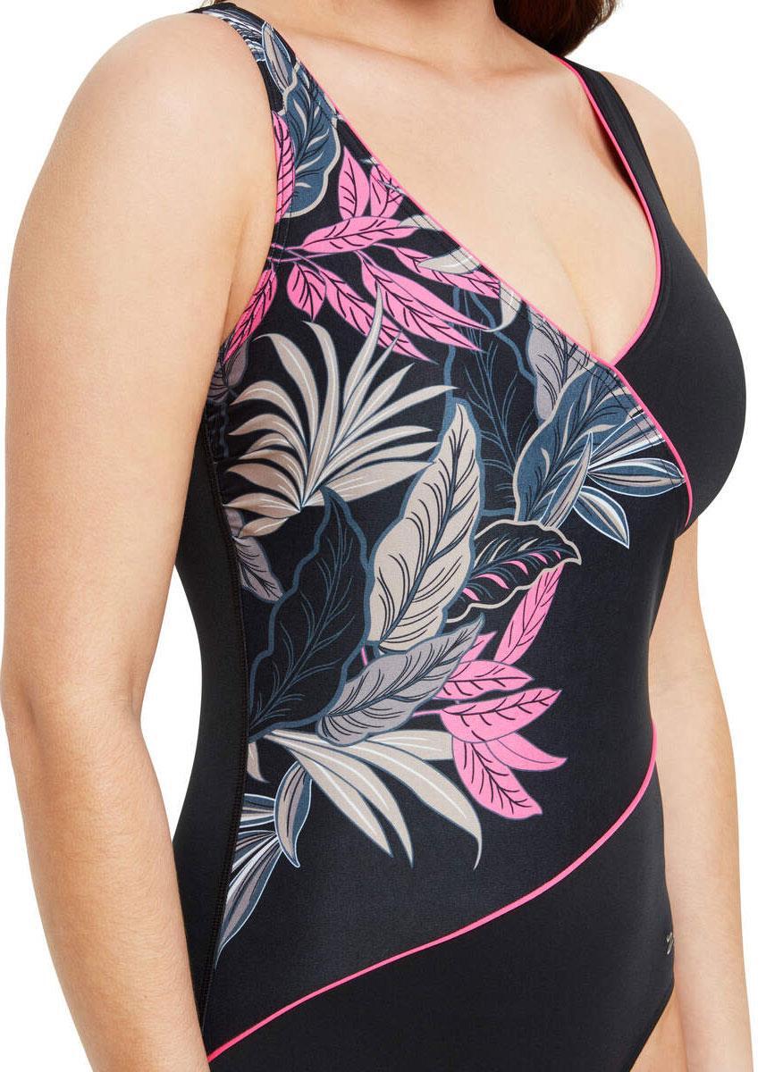Maillot Zoggs Aruba devant croisé Noir/Rose Taille 32 5/5