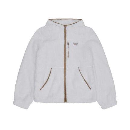 Double Monkey" Fleecejacke für Damen Cremefarbe