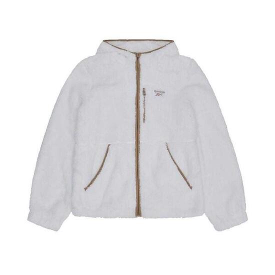 Double Monkey" Fleecejacke für Damen Cremefarbe