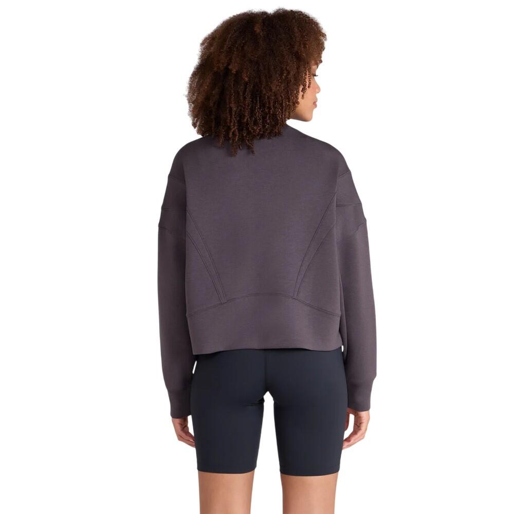 Womens/Ladies Active Crop Sweatshirt (Taupe) 2/4